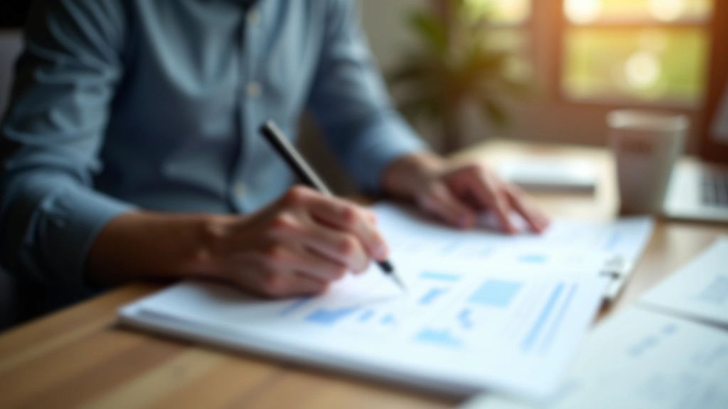 Trader writing notes and analyzing news signals on paper with highlighted sections and checkmarks